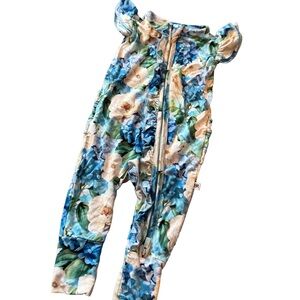 Bums and Roses Floral Ruffled Baby Romper 0-3 month